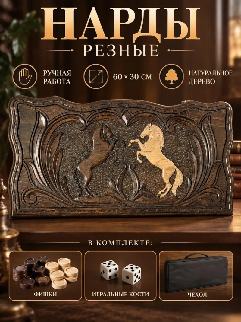 Нарды деревянные большие подарочные