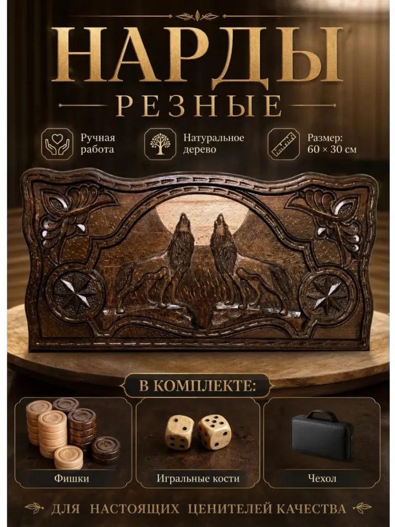 Нарды деревянные большие подарочные